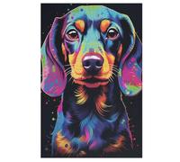 Dachshund Dog Wooden Jigsaw Puzzles 1000 Pieces Family Activity Puzzle Educational Games for Adults And Kids Age 12 Years Up (78×53cm)