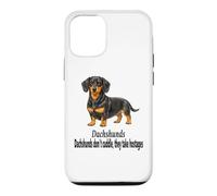 Dachshund Dogs Don't Cuddle They Take Hostages Funny Design Case for iPhone 12/12 Pro