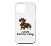 Dachshund Dogs Don't Cuddle They Take Hostages Funny Design Case for iPhone 12 mini