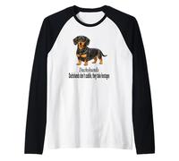 Dachshund Dogs Don't Cuddle They Take Hostages Funny Design Raglan Baseball Tee