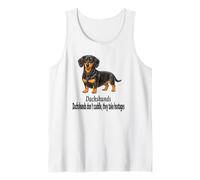 Dachshund Dogs Don't Cuddle They Take Hostages Funny Design Tank Top