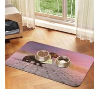 Dachshund Dogs With Board Dogs Brown Dachshund,Waterproof Pet Feeding Mat,PU Leather Placemats for Cat Dog Water Bowl,Food Mats,30x45cm