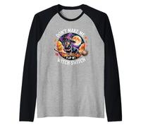 Dachshund Doxie Halloween Lazy Costume Flip My Witch Switch Raglan Baseball Tee