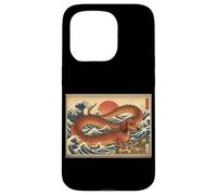 Dachshund Dragon In Great Japanese Wave Sunset Case for iPhone 15 Pro