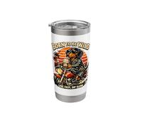 Dachshund Drinking ice Coffee on a Motorbike - DIGOR Stainless Steel Insulated Tumbler