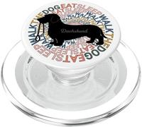 Dachshund Eat Sleep Walk The Dog Wire-haired Doxie Mom Mama PopSockets PopGrip for MagSafe