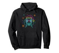 Dachshund Face Round Glasses Winter Character Graphic Wiener Pullover Hoodie