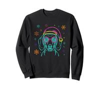 Dachshund Face Round Glasses Winter Character Graphic Wiener Sweatshirt