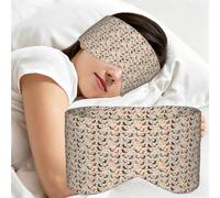 Dachshund Floral Print Sleeping Mask Reversible Full Face Coverage Travel Eye Shield