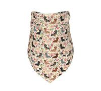 Dachshund Floral Vintage Flowers Doxie Doxie Dachshunds Cute,Bib Scarf Triangle Hood Adjustable Pet Scarf Washable Hood Suitable for Small, Medium and Large Dogs and Cats