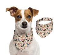 Dachshund Floral Vintage Flowers Doxie Doxie Dachshunds Cute,Pet Bib Scarf Cats Dog Bandana Dogs Towel Bib Adjustable Pet Scarf,L