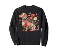 Dachshund Flowers Doxie Weiner Dog Sweatshirt