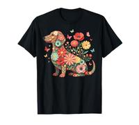 Dachshund Flowers Doxie Weiner Dog T-Shirt