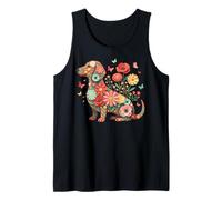 Dachshund Flowers Doxie Weiner Dog Tank Top