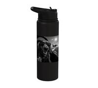 Dachshund Flying High Aviator Style Stainless Steel Insulated Water Bottle