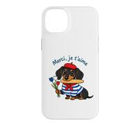 Dachshund French Dog Merci Je T'aime Paris Case for iPhone 14 Plus