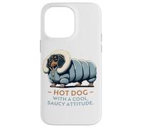 Dachshund Funny Hot Dog Cool Saucy Attitude Wiener Dog Case for iPhone 14 Pro Max