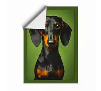 Dachshund Gaze Modern Unframed Wall Art Print A2 (59.4×42cm), Wall Decor for Living Room, Bedroom, Office & Home, Art Gift
