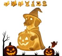 Dachshund Ghost Lamp, 2025 New Halloween Glowing Ghost Dogs, Bulldog Spooky Cute Night Light, Figurines Decorations Lamp,Home Decor Gift for Bedroom,Statues Nightlight for Dog Lovers in Dark (Style A)