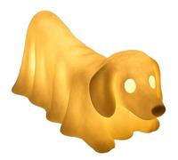 Dachshund Ghost Lamp - 6 Inch Glow in The Dark Night Light, Battery Operated Halloween Decor for Dog Lovers | Spooky Cute Dog Figurine Gift, Home Decor Statue for Bedroom (Dachshund)