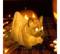 Dachshund Ghost Lamp,French Bulldog Halloween Glowing Ghost Dog Figurines,2025 Creative Cute Halloween Decor Statues Nightlight for Dog Lovers,Fans of Quirky Decor (Bulldog)