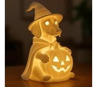 Dachshund Ghost Lamp,French Bulldog Halloween Glowing Ghost Dog Figurines,2025 Creative Cute Halloween Decor Statues Nightlight for Dog Lovers,Fans of Quirky Decor (Pumpkin Dachshund)