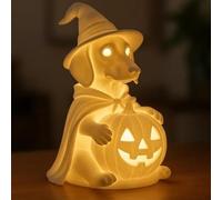 Dachshund Ghost Lamp, French Bulldog Halloween Glowing Ghost Dog Figurines, Cute Halloween Decor, Quirky Gift for Dog Lovers, for Party Home Bedroom Shelf Table Centerpiece (D)
