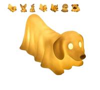 Dachshund Ghost Lamp, French Bulldog Halloween Glowing Ghost Dog Figurines, Cute Halloween Decor Statues Nightlight for Dog Lovers, Home Decor Gift for Bedroom (A)