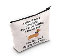 Dachshund Gift Pet Dog Makeup Bag A Wise Woman Once Said Fuck it,I'm Getting a Dachshund Gift for Dog Owner Cosmetic Bags (U.a Dachshund)