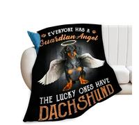 Dachshund Gifts & Decor: Cute Dog Throw Blanket - Soft, Warm, Cozy Fleece for Couch, Sofa, Bed - 50"x40"