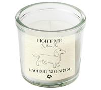 Dachshund Gifts, Funny Gift for Sausage Dog Owners, Light Me When The Dachshund Farts, Scented Candle in A Jar, Dog Mum Dad, Candles, Mothers Day (Small)