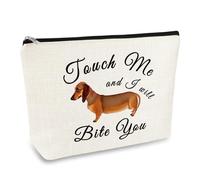 Dachshund Gifts Makeup Bag Dachshund Lover Gift Dog Loves Gift for Women Cosmetic Bag Funny Dachshund Themed Gift Dachshund Mom Gifts Dachshund Owner Gifts Christmas Birthday Gift Travel Makeup Pouch