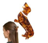 Dachshund Hair Claw Clip For Women Non-Slip Grip - High-Gloss Acetate Hair Claw For Thin Or Thick Hair, Cute Animal Shape Retro Style Hair Accessory