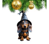 Dachshund Halloween Decoration - 2D Car Rearview Mirror Ornament - Party Table Centerpieces to Decorate Window Autumn Garden Porch Cafe Kitchen