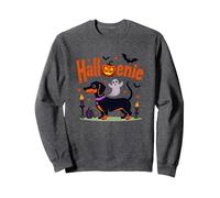 Dachshund Halloween Halloweenie Spooky Pup Party Sweatshirt, Adult Unisex, Dark Heather Grey, XXL