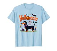 Dachshund Halloween Halloweenie Spooky Pup Party T-Shirt, Men, Baby Blue, XXL