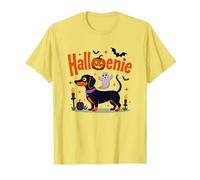 Dachshund Halloween Halloweenie Spooky Pup Party T-Shirt, Men, Lemon, XXL