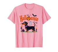 Dachshund Halloween Halloweenie Spooky Pup Party T-Shirt, Men, Pink, XXL