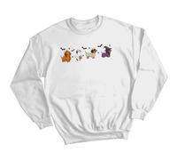 Dachshund Halloween Sweatshirt | Funny Dog Spooky Witch Pumpkin Costume Ghost Jumper For Men Women Kids 2XL