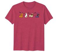 Dachshund Halloween T-Shirt | Funny Dog Spooky Witch Pumpkin Costume Ghost Tee for Men Women Kids M