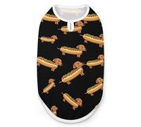 Dachshund Hot Dog Dog And Cat Clothes Pet Summer Sleeveless T Shirt Basic Vest M