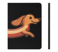 Dachshund Hot Dog Printed Tablet Cases Compatible with iPad Series Pencil Holder Slim Trifold Stand Protective Cover