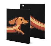 Dachshund Hot Dog Printed Tablet Cases Compatible with iPad Series Pencil Holder Slim Trifold Stand Protective Cover
