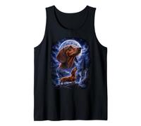 Dachshund Howling at the Moon 90s Fantasy Art Tank Top