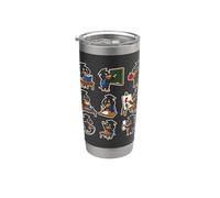 Dachshund Hundred Days School Sticker Pack Doxie Stainless Steel Insulated Tumbler
