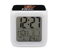 Dachshund I Do What I Want Digital Alarm Clock Bedside Decor Night Light