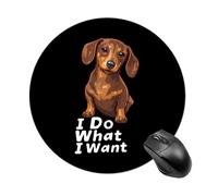 Dachshund I Do What I Want Mouse Mat Pad Slim Office Desk Accessories 7.8 Inches