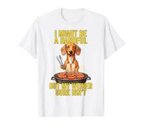 Dachshund I Might Be A Handful But My Weiner Sure Isn't Value Graphic T-Shirt, Men, White, XL