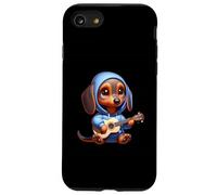 Dachshund In Hoodie Playing Ukulele Cute Music Doxie Case for iPhone SE (2020) / 7/8