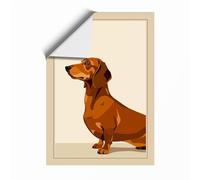 Dachshund in Profile Minimalist Unframed Wall Art Print A2 (59.4×42cm), Wall Decor for Living Room, Bedroom, Office & Home, Art Gift